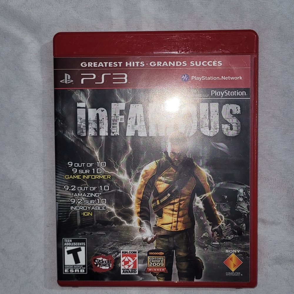 Sony PS3 Infamous Game - Red Case